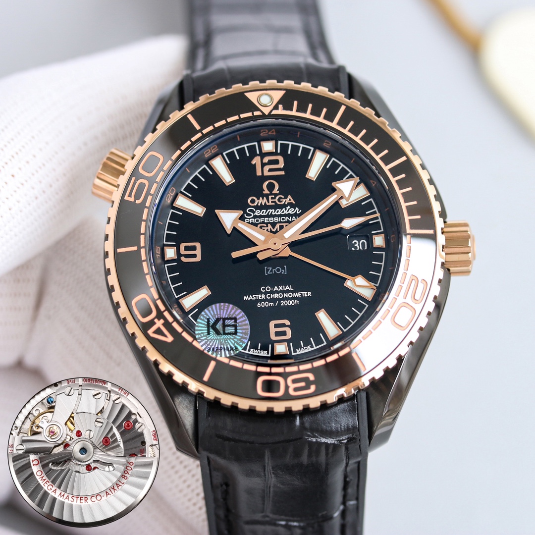 Omega Seamaster 45.5mm Black / Rose Gold - watch1708