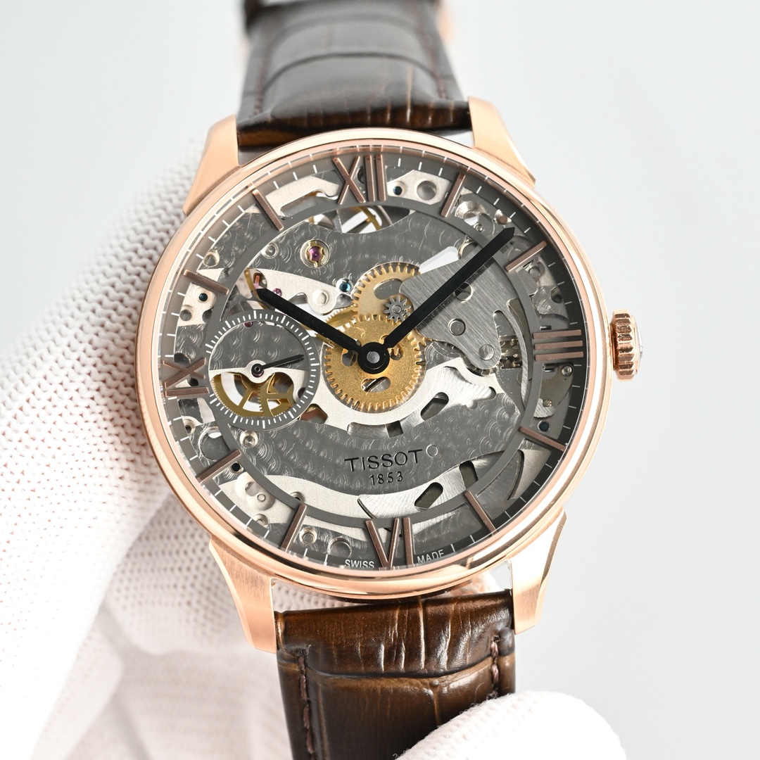 Tissot Watch 42mm Rose Gold / Silver - watch1861