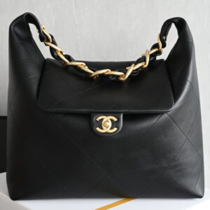 bag0645 Chanel Hobo Medium Black