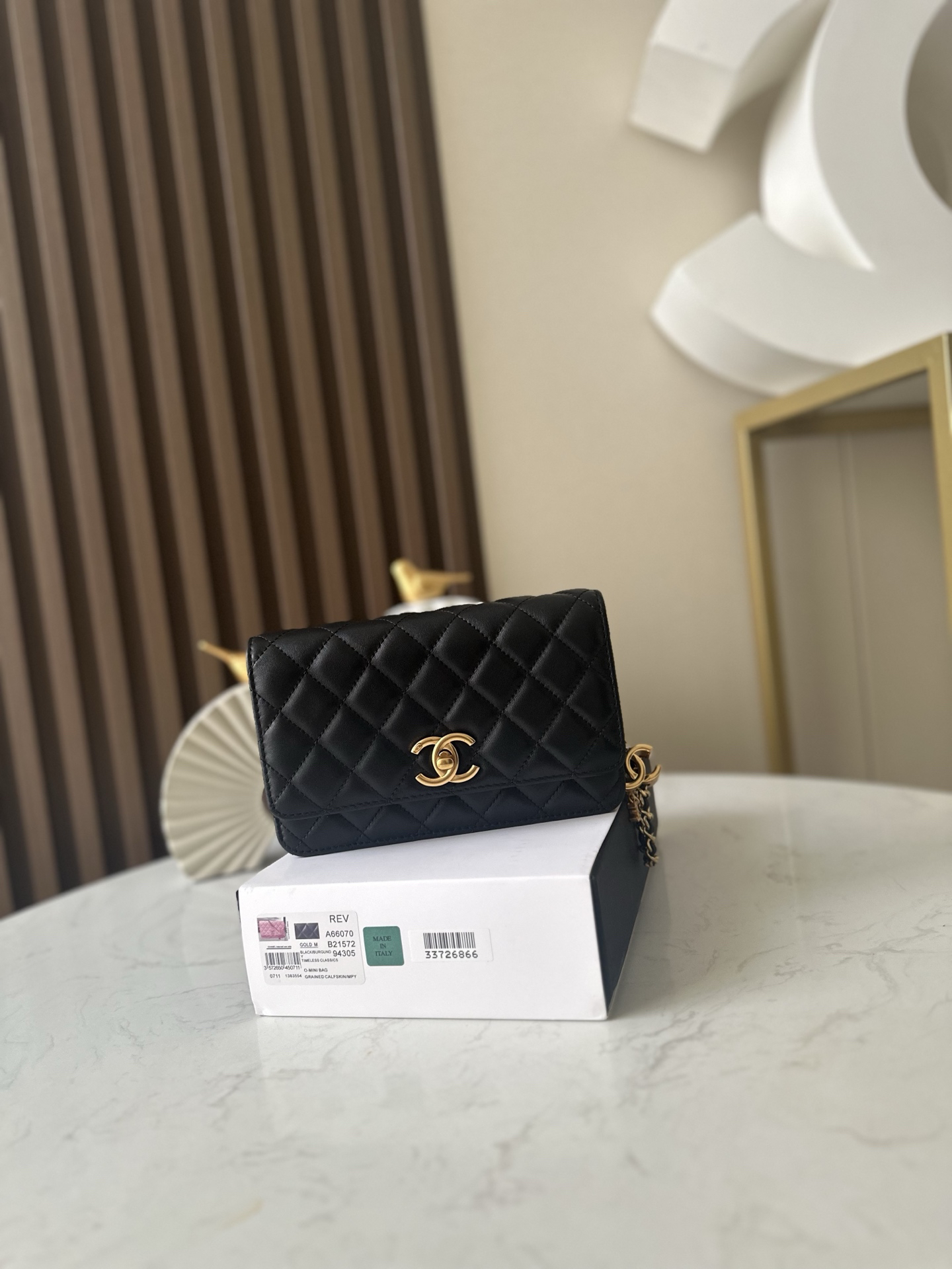bag0688 Chanel Bag Black Gold Hardware