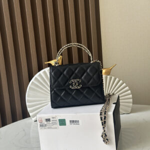 bag0695 Chanel Top Handle Black