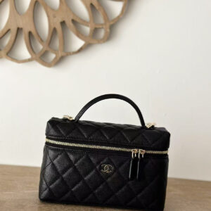 bag0714 Chanel Vanity Gold Hardware