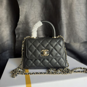 bag0755 Chanel Top Handle Mini Black