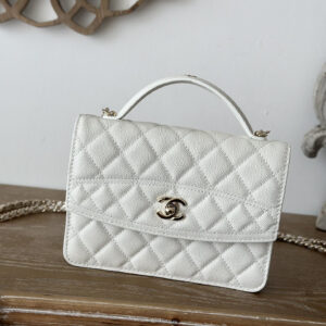 bag0760 Chanel Tote White