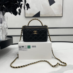 bag0778 Chanel Vanity Gold Gold Hardware