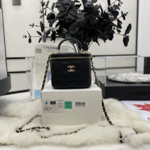 bag0784 Chanel Top Handle Large Gold Hardware