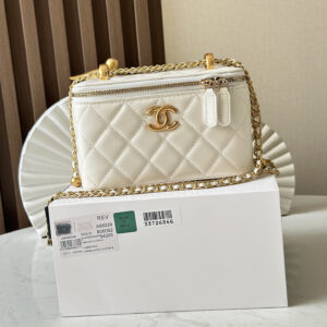 bag0792 Chanel Bag White Gold Hardware