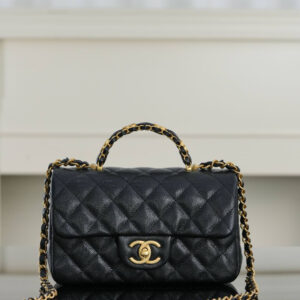bag0798 Chanel Top Handle Mini Black