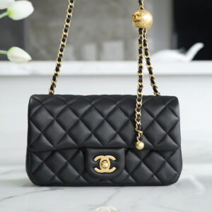bag0800 Chanel Hobo Mini Black Gold Hardware