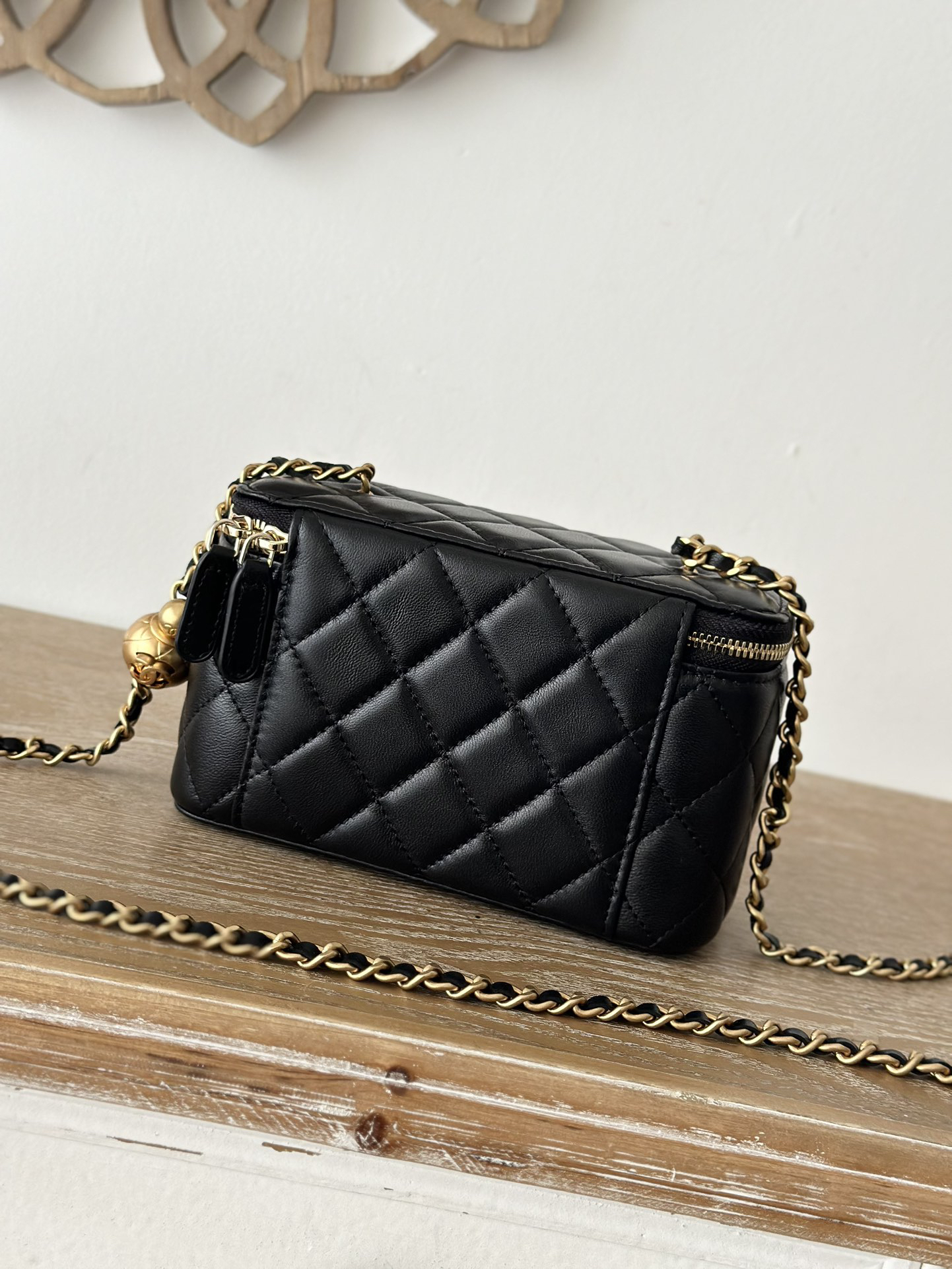 bag0085 Chanel Bag Large Black Gold Hardware - Image 2