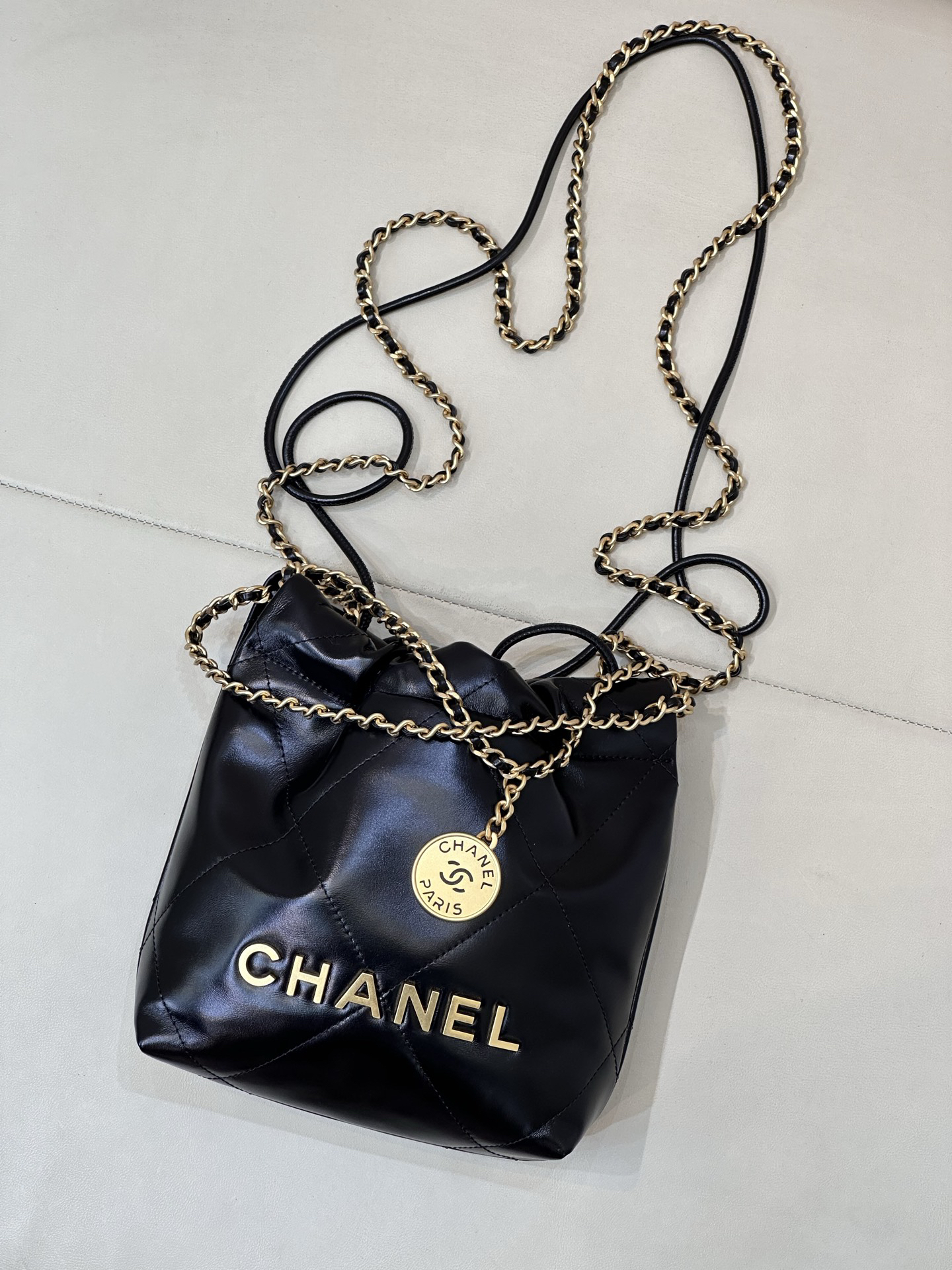 bag0095 Chanel Bag Black Gold Hardware - Image 2