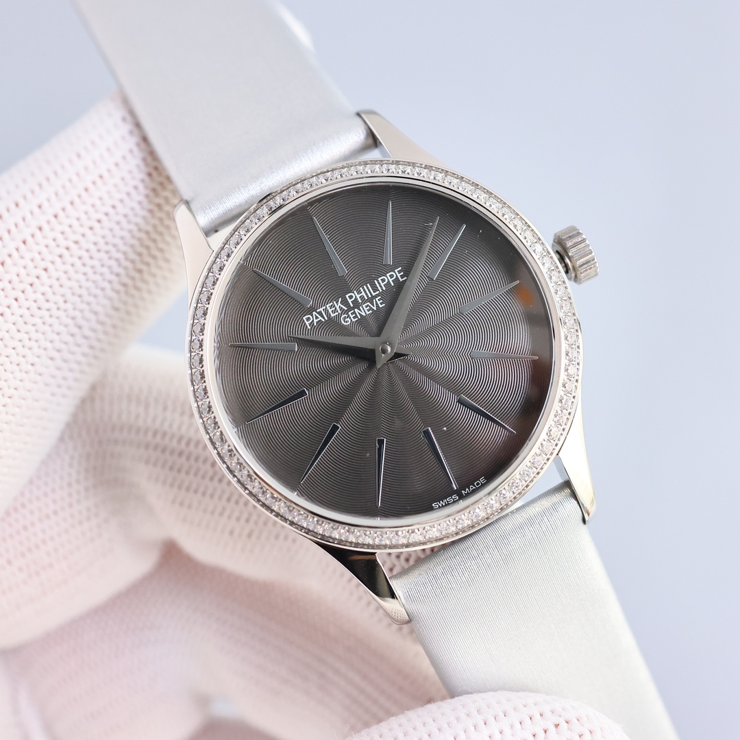 Patek Philippe Watch 33mm White / Rose Gold - watch0021 - Image 2