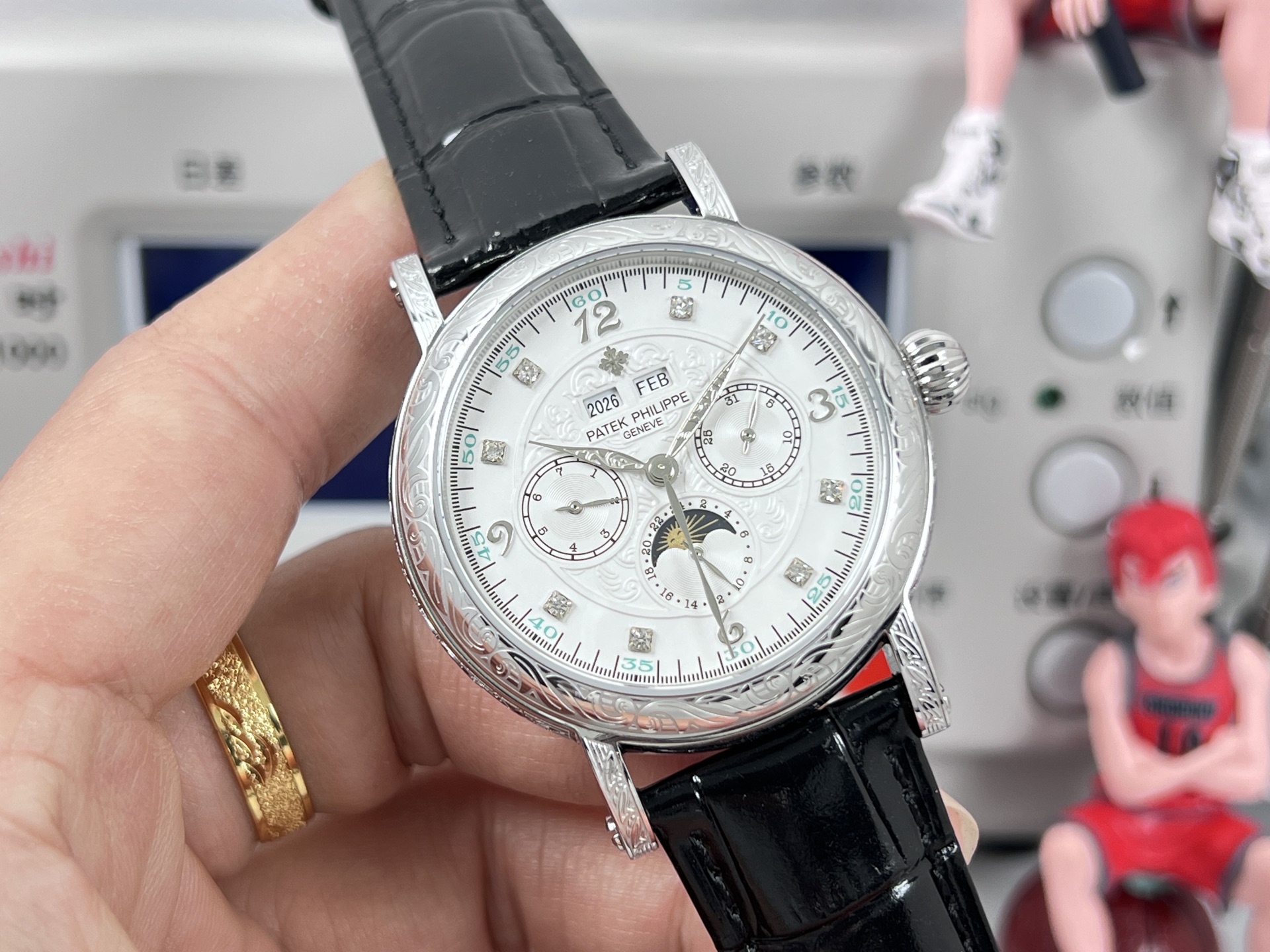 Patek Philippe Watch 42mm White / Gold - watch0026 - Image 2