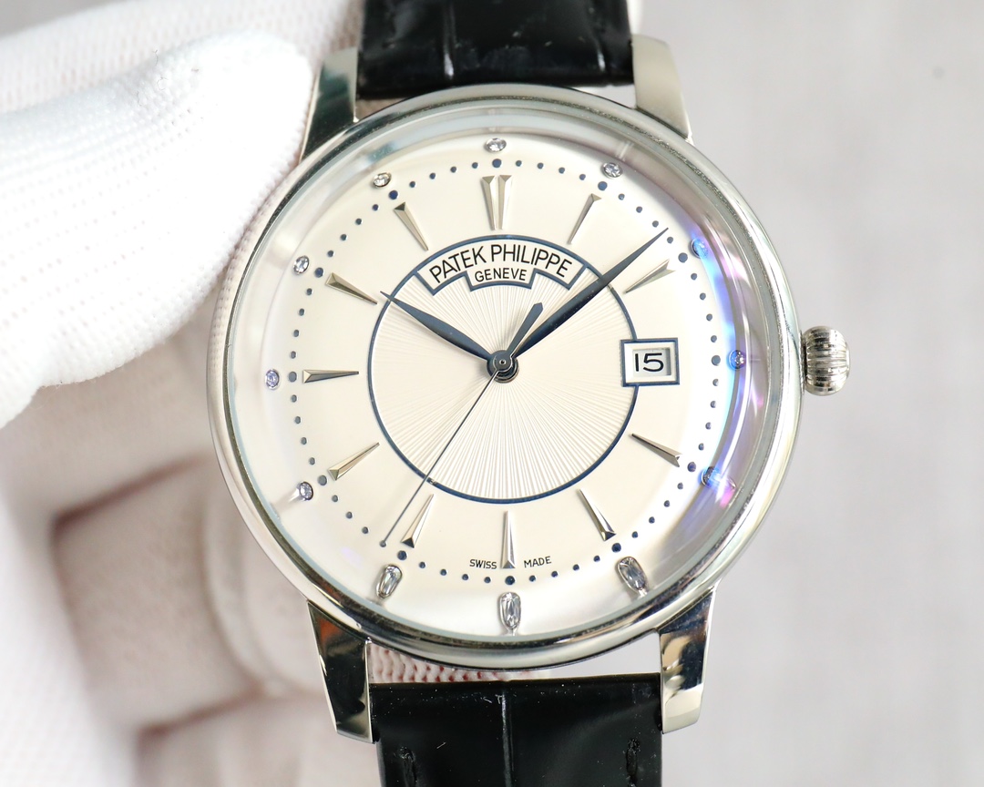 Patek Philippe Watch 42mm White / Rose Gold - watch0041 - Image 2