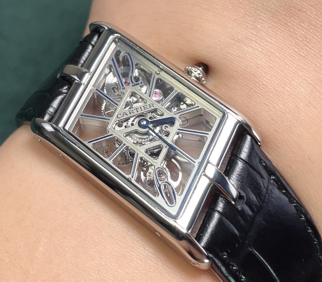 Cartier Tank 26.2mm Blue / Rose Gold - watch0045 - Image 2