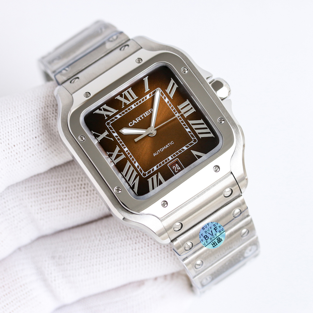 Cartier Santos White / Gold - watch0064 - Image 2