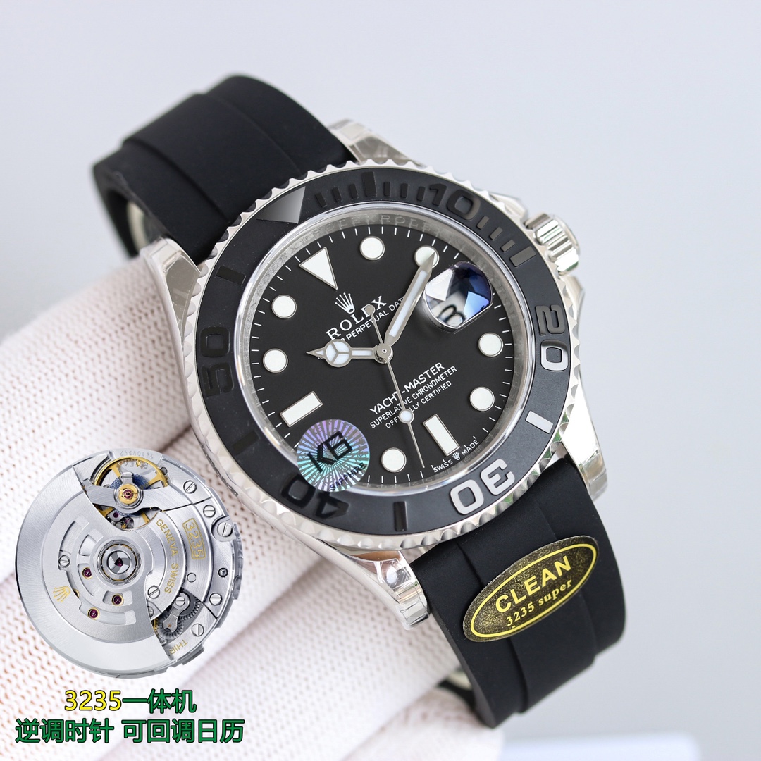 Rolex Yacht-Master 40mm Black / Silver - watch0071 - Image 2