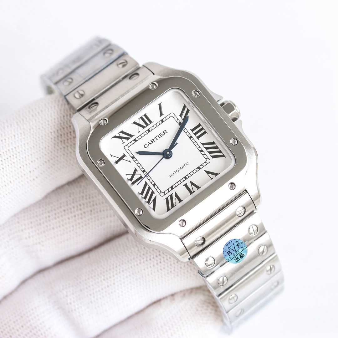 Cartier Santos White / Gold - watch0108 - Image 2