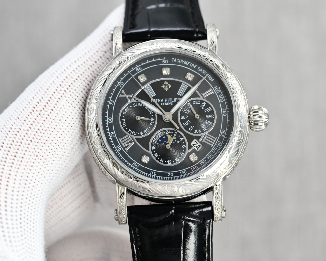 Patek Philippe Watch 42mm White / Rose Gold - watch0180 - Image 2