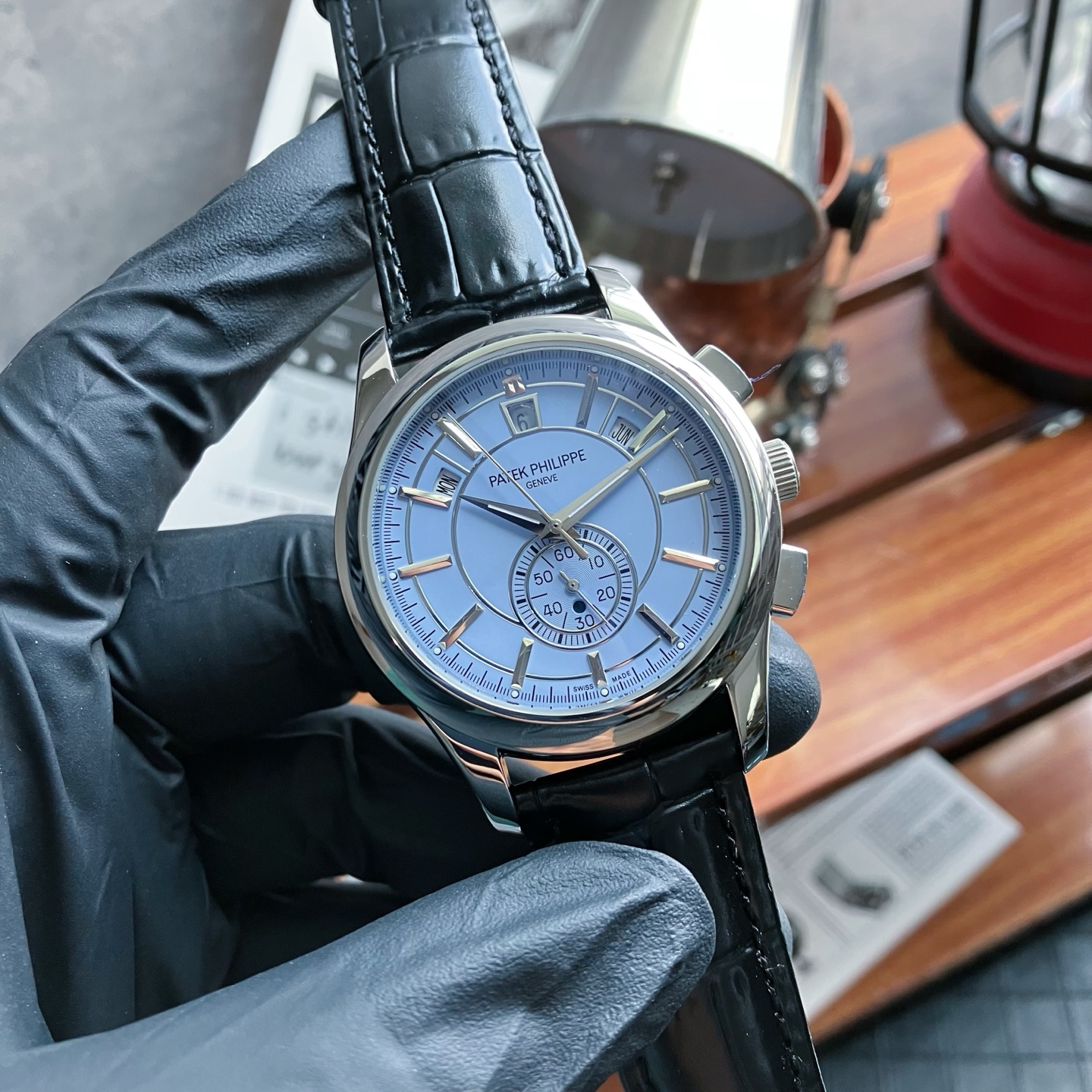 Patek Philippe Watch Rose Gold / Silver - watch0211 - Image 2