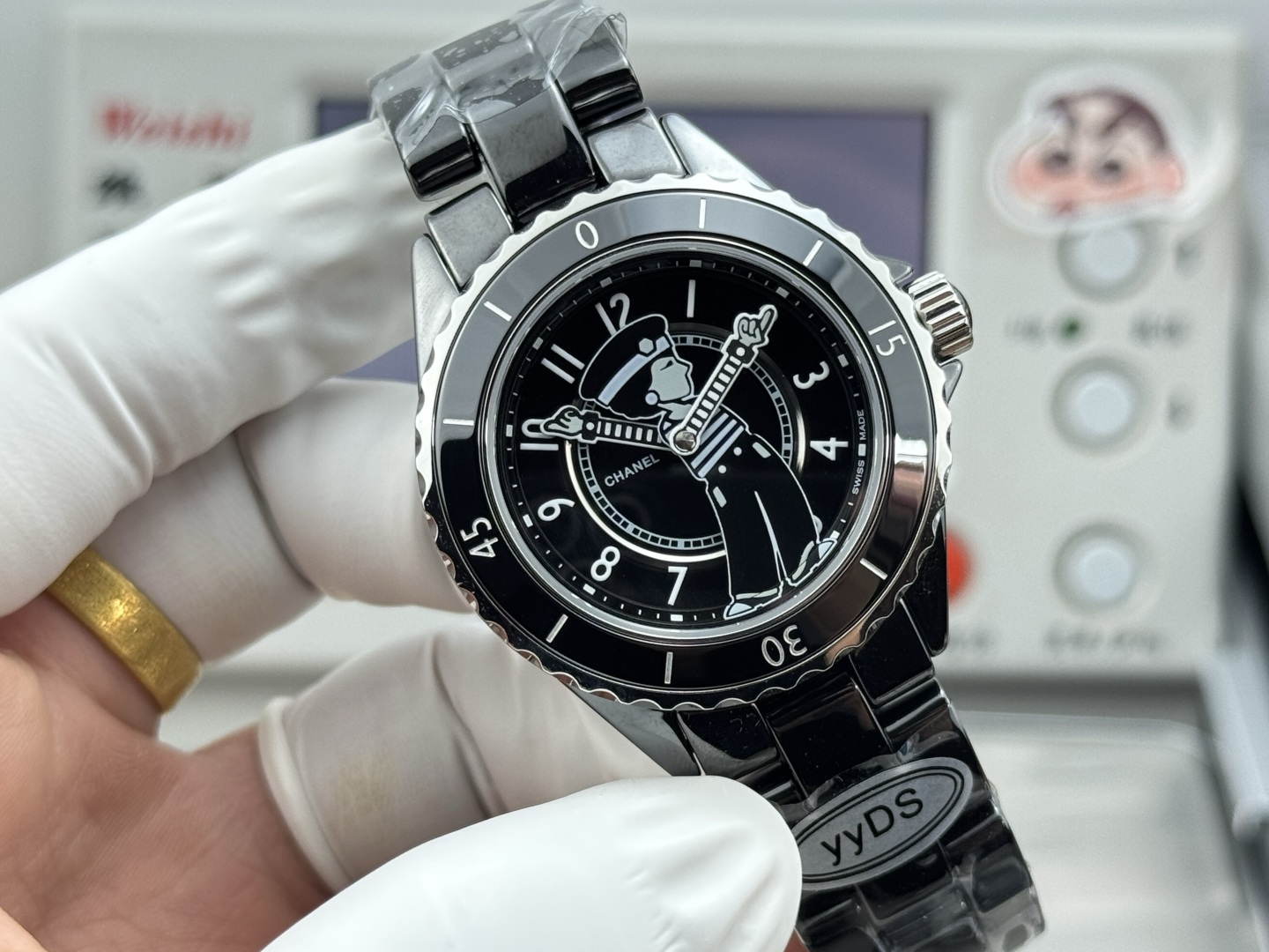 Chanel Watch 38mm Black / White - watch0230 - Image 2