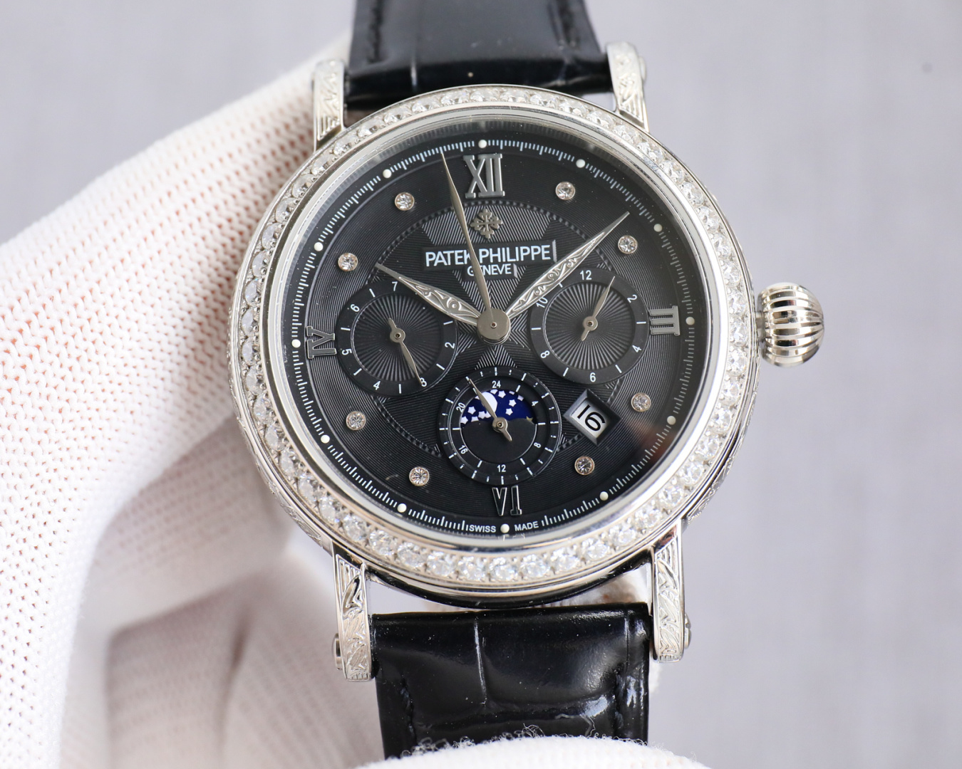 Patek Philippe Watch 42mm White / Gold - watch0265 - Image 2