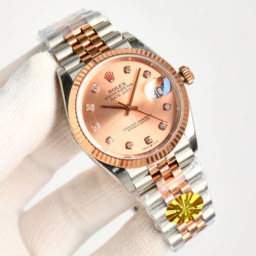 Rolex Datejust 36mm White / Green - watch0311 - Image 2
