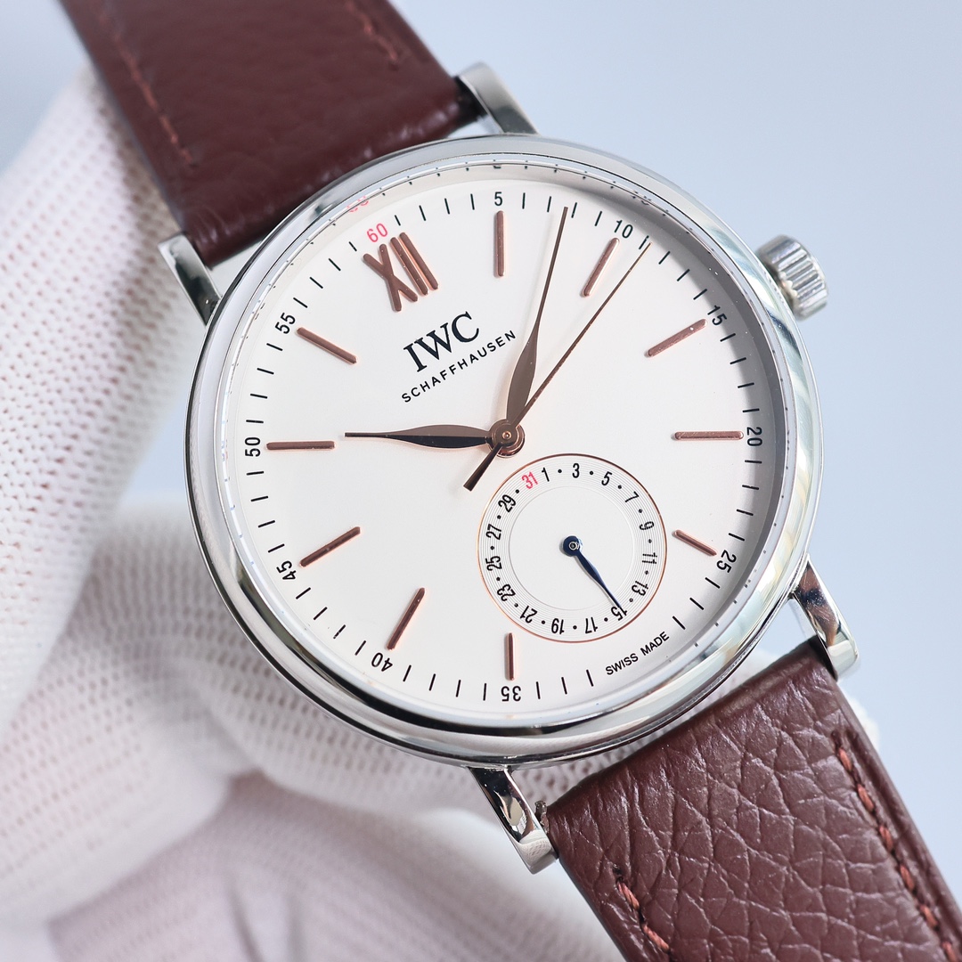 IWC Watch 39mm White / Rose Gold - watch0317 - Image 2
