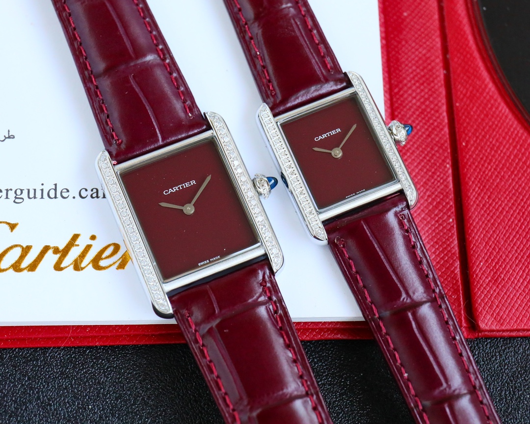 Cartier Tank 22mm White / Gold - watch0373 - Image 2