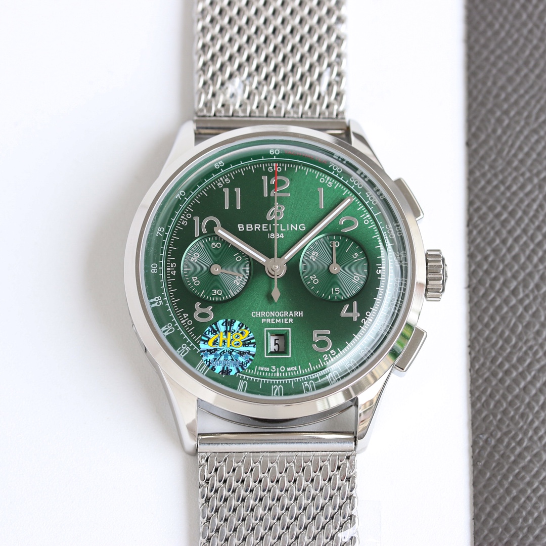 Breitling Watch 42mm Silver - watch0374 - Image 2