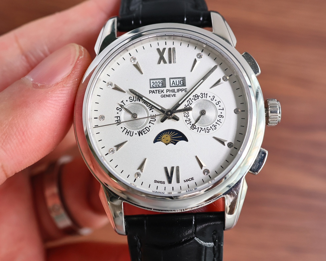 Patek Philippe Watch 41mm White / Rose Gold - watch0473 - Image 2