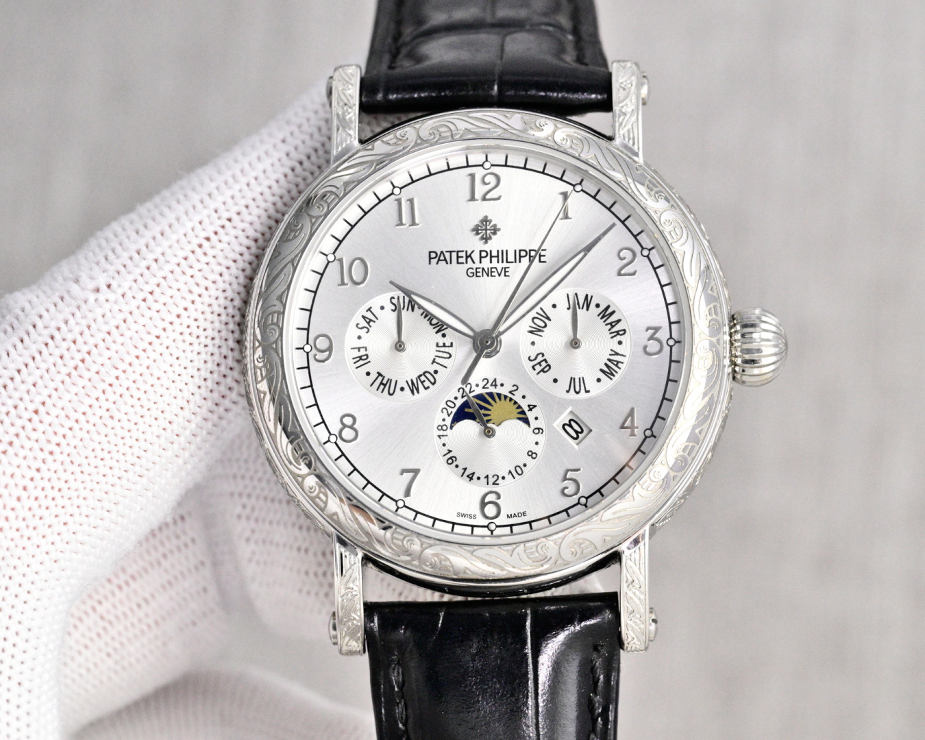 Patek Philippe Watch 42mm White / Gold - watch0504 - Image 2