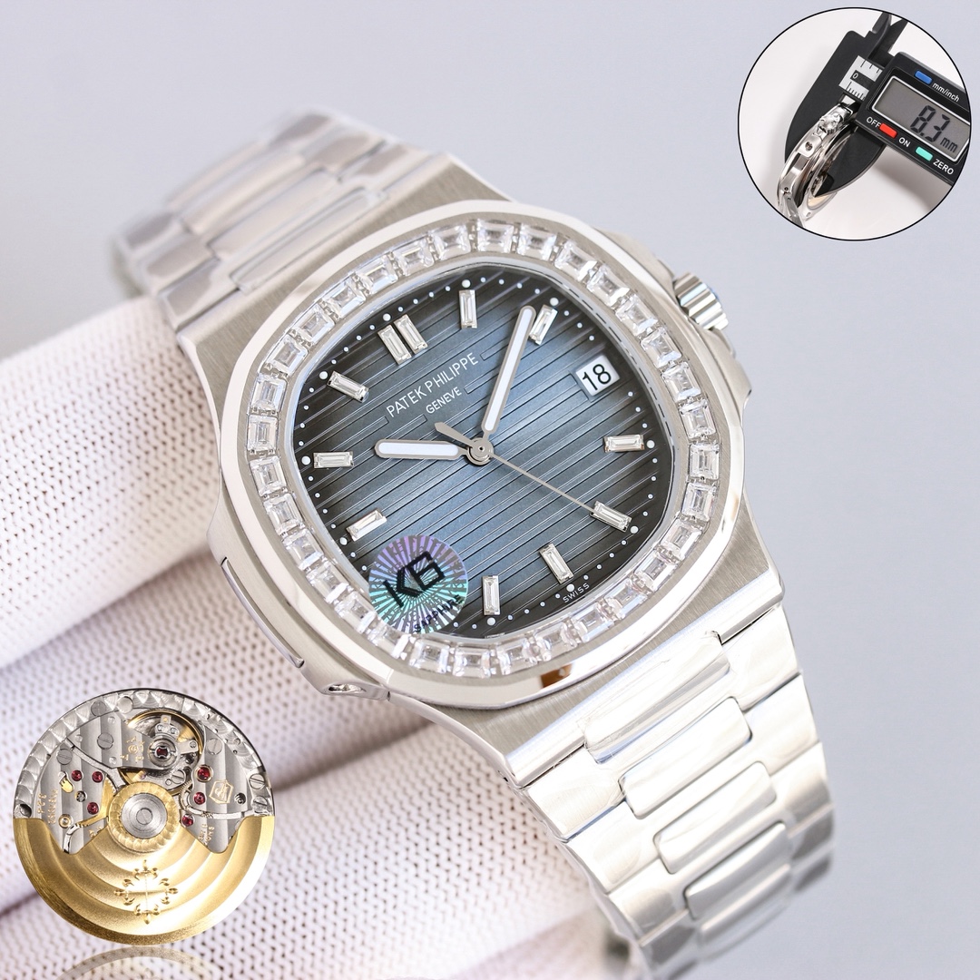 Patek Philippe Nautilus 40mm Silver - watch0526 - Image 2