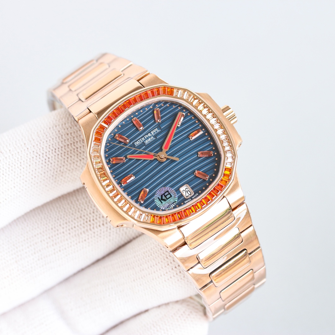 Patek Philippe Nautilus 35.2mm Rose Gold - watch0558 - Image 2