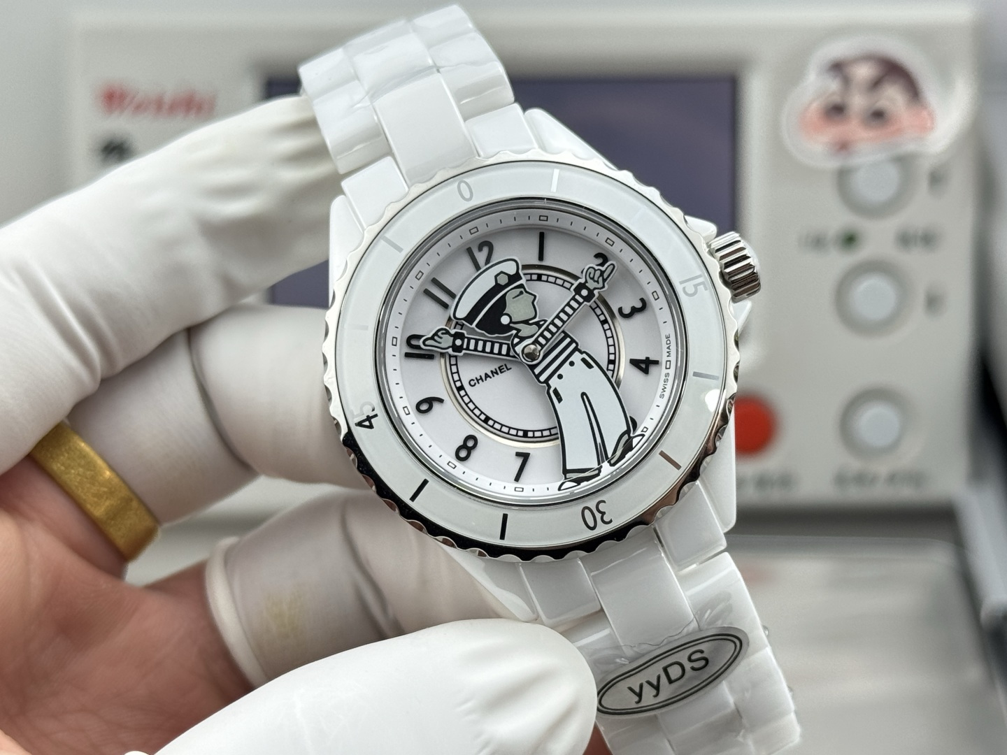 Chanel Watch 38mm Black / White - watch0561 - Image 2