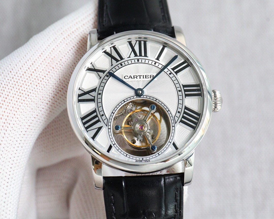 Cartier Watch Black / White - watch0660 - Image 2