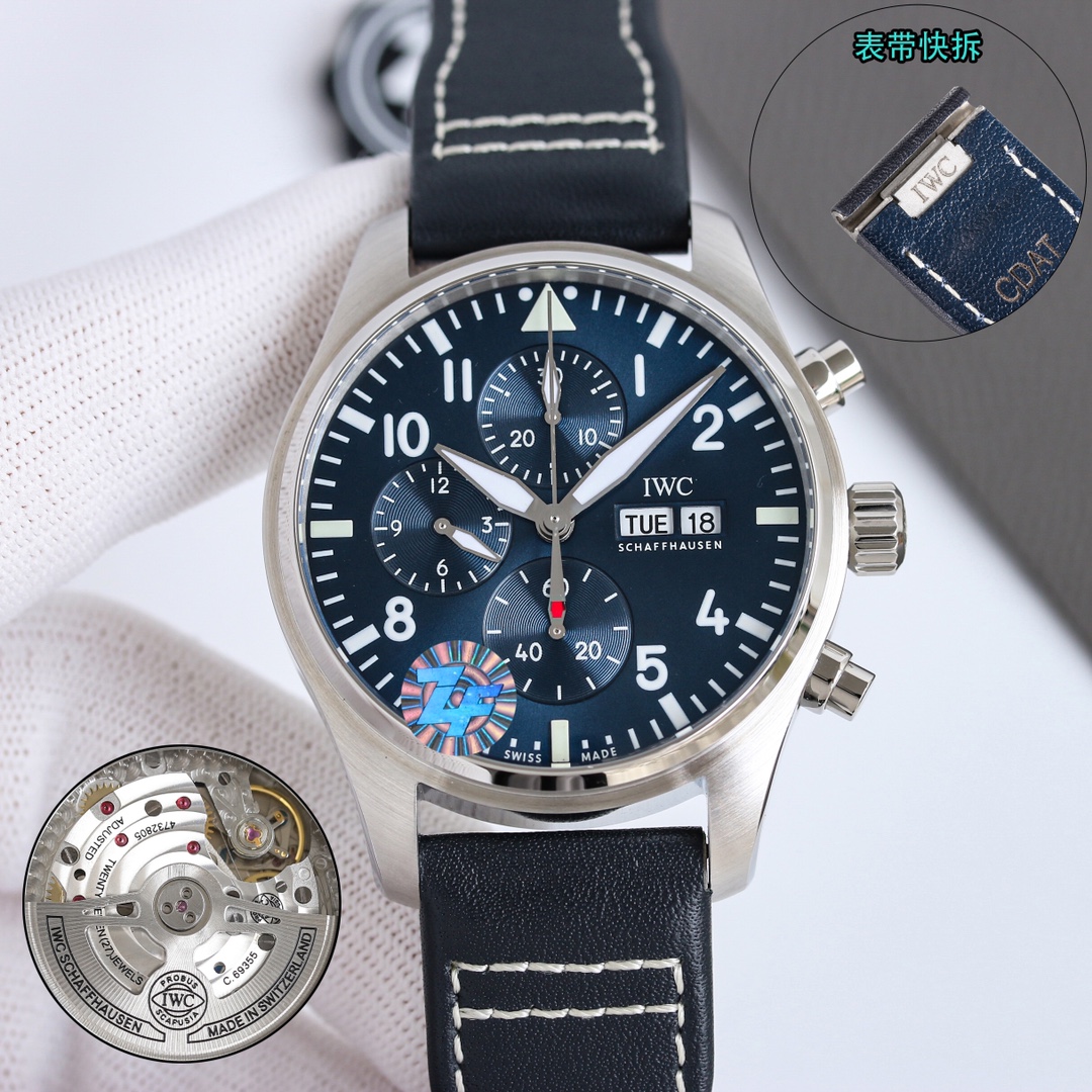 IWC Pilot Blue / Gold - watch0663 - Image 2