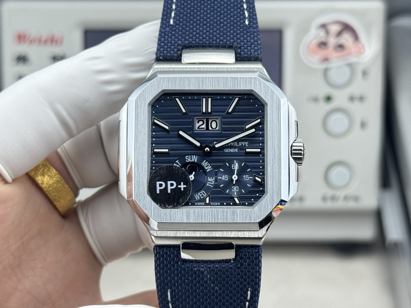 Patek Philippe Watch 45mm White / Silver - watch0747 - Image 2