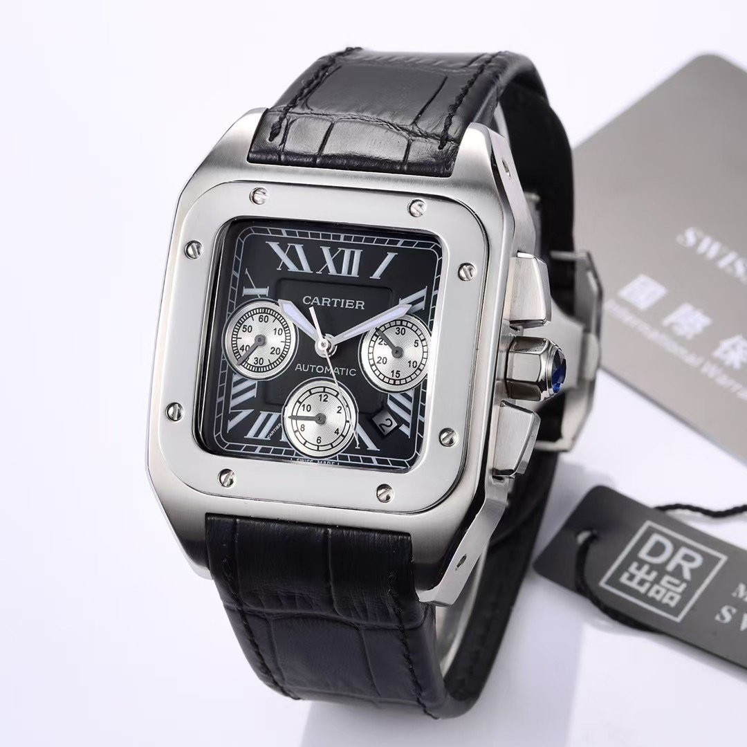 Cartier Santos 42mm Silver - watch0748 - Image 2