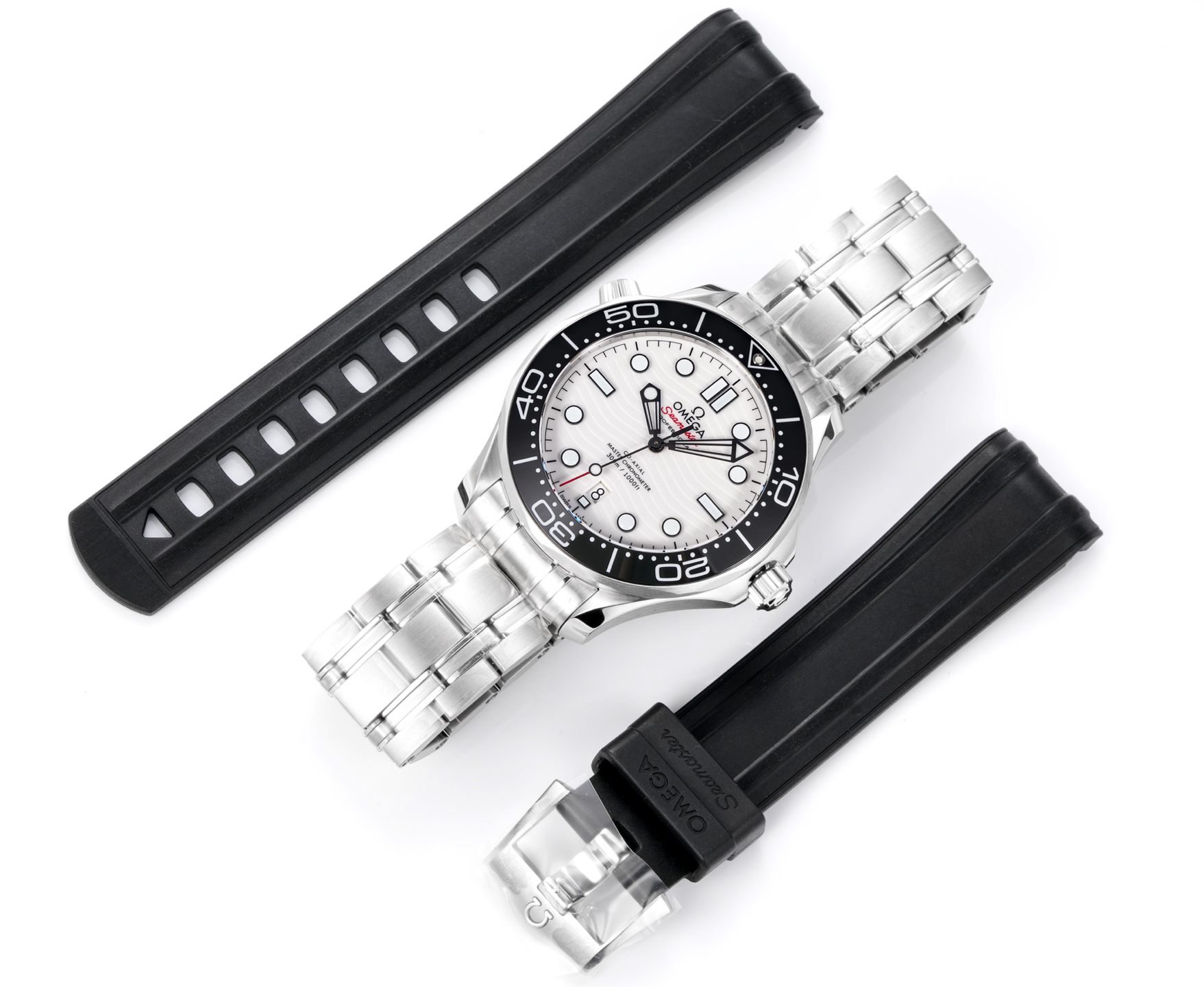 Omega Seamaster 42mm White / Silver - watch0791 - Image 2