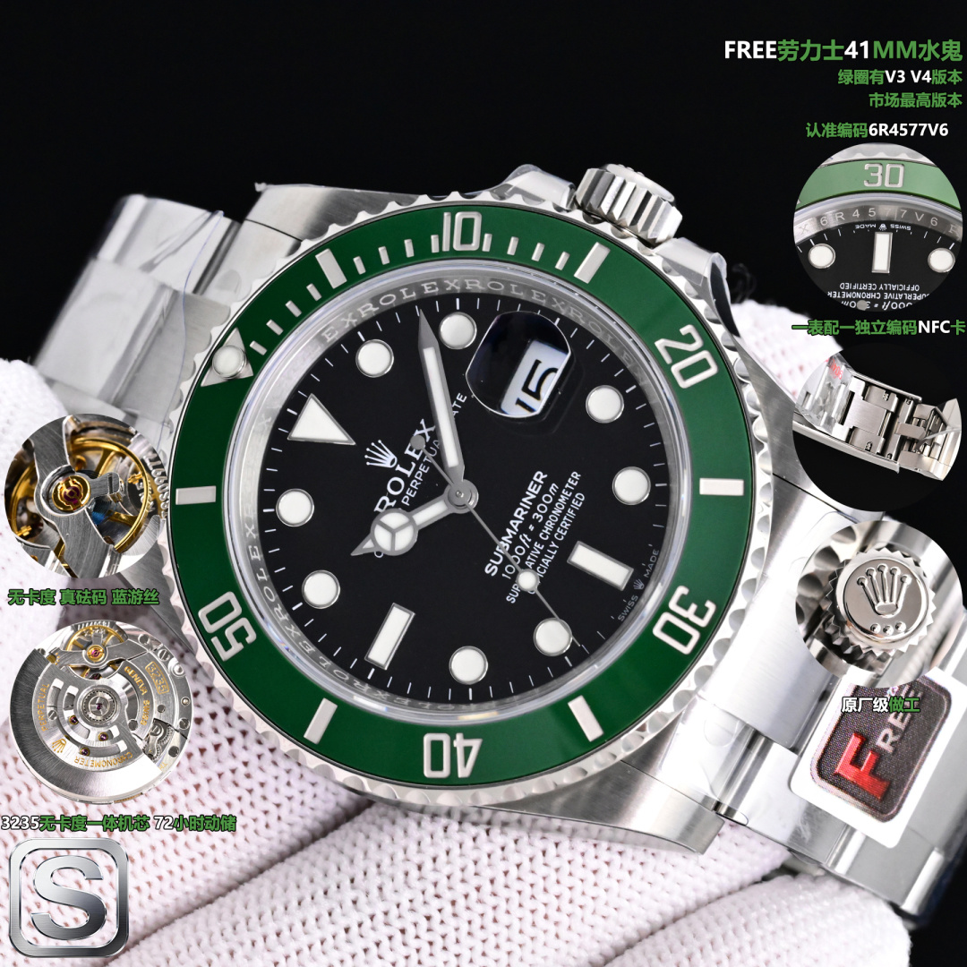Rolex Submariner 40mm White / Blue - watch0808 - Image 2