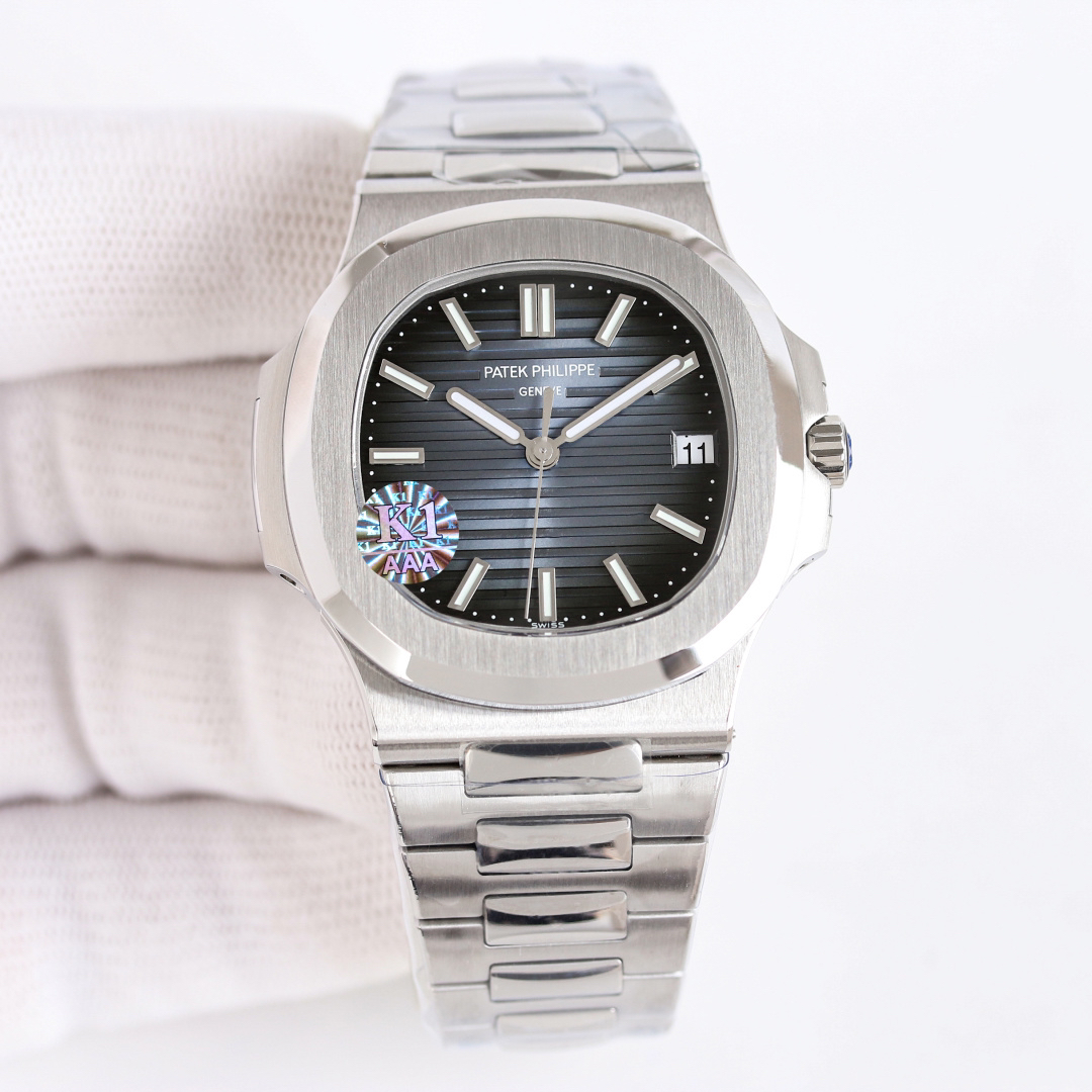 Patek Philippe Nautilus White / Blue - watch0855 - Image 2