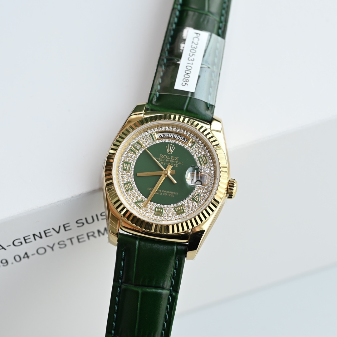 Rolex Day-Date 36mm Green - watch0995 - Image 2