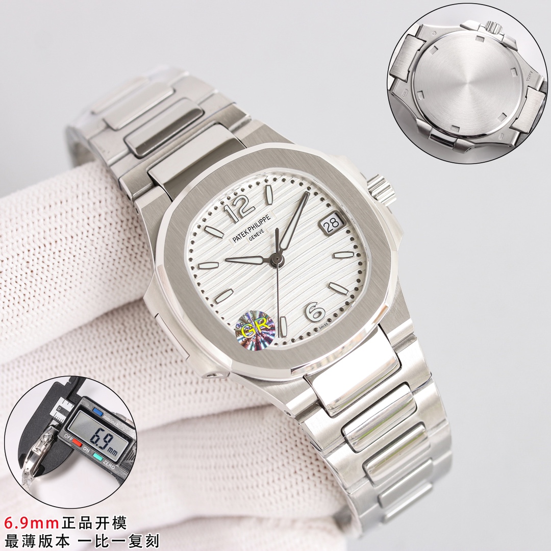 Patek Philippe Nautilus 32mm Rose Gold / Silver - watch1022 - Image 2