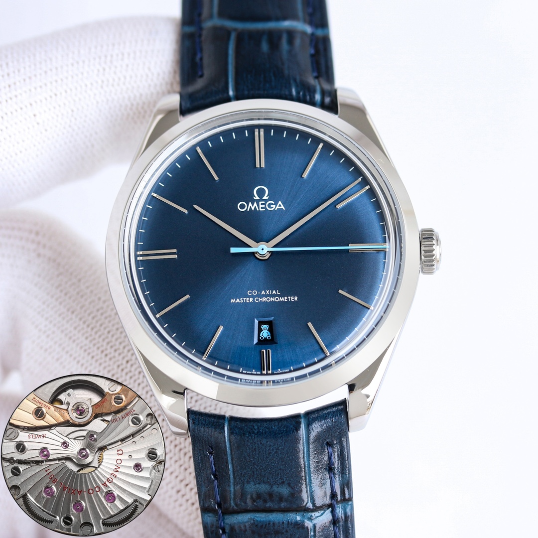 Omega De Ville 40mm White / Blue - watch1034 - Image 2