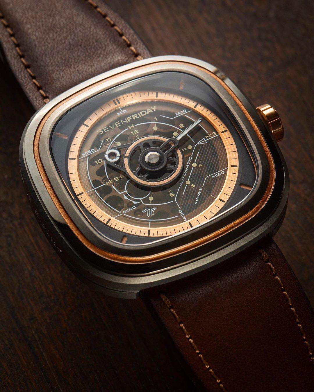 SevenFriday Watch 45mm Black / White - watch1038 - Image 2