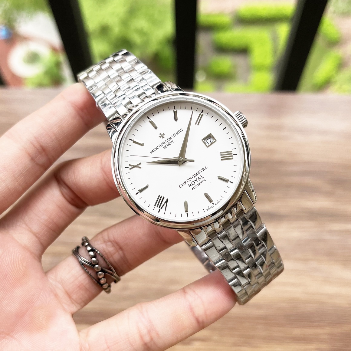 Vacheron Constantin Watch 42mm Silver - watch1048 - Image 2