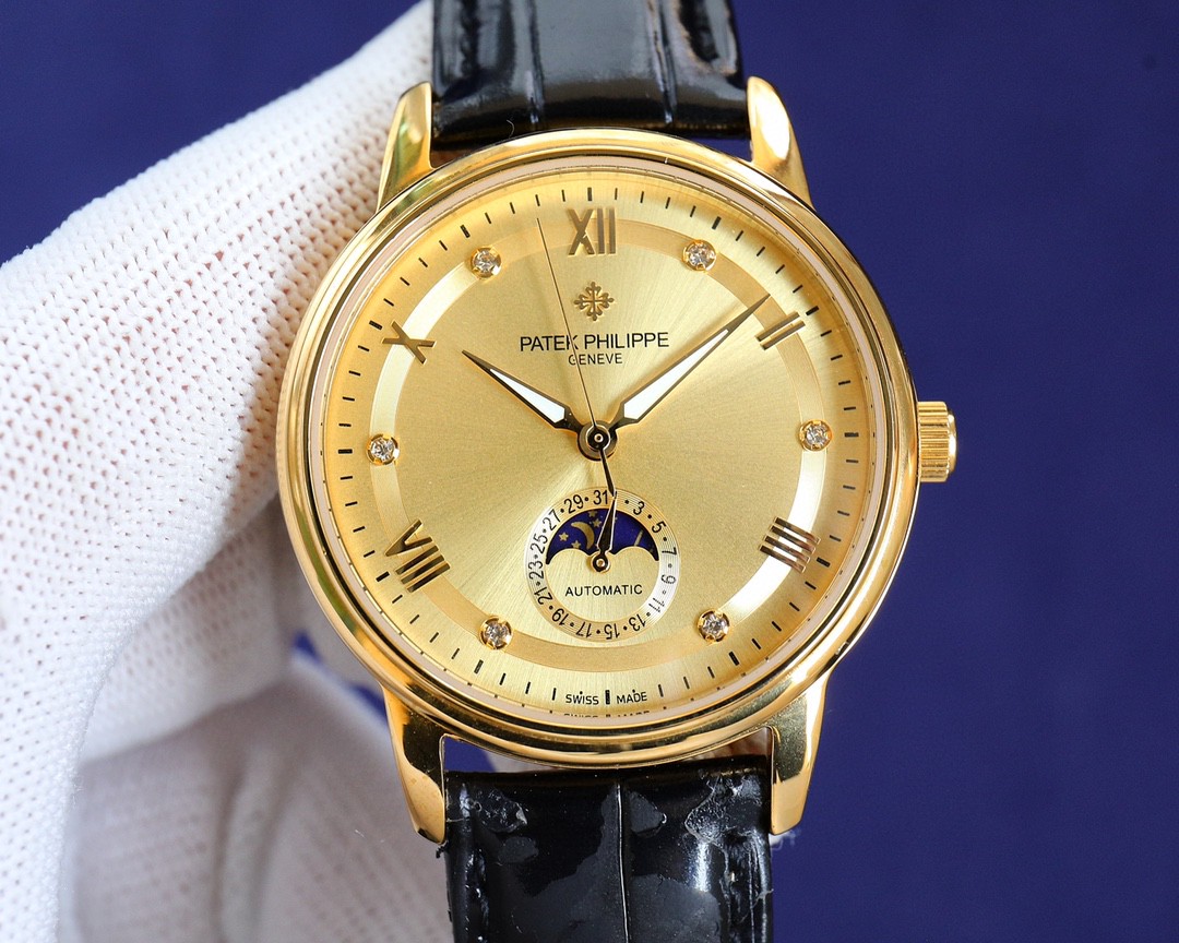 Patek Philippe Watch Rose Gold / Silver - watch1098 - Image 2