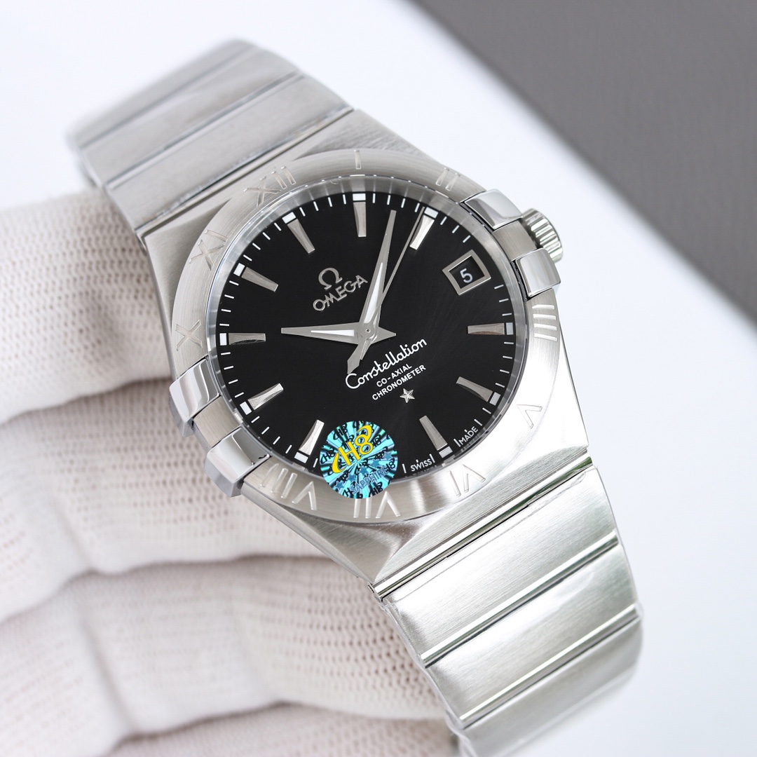 Omega Constellation 39mm Black / White - watch1177 - Image 2