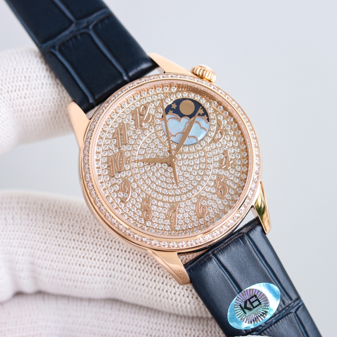 Vacheron Constantin Watch 37mm White / Rose Gold - watch1193 - Image 2